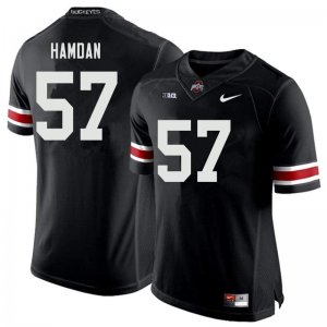 Men's Ohio State Buckeyes #57 Zaid Hamdan Black Nike NCAA College Football Jersey Jogging XKU7844WU